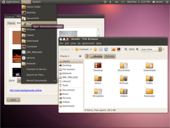 Ubuntu 10.4 Darktheme-580x435