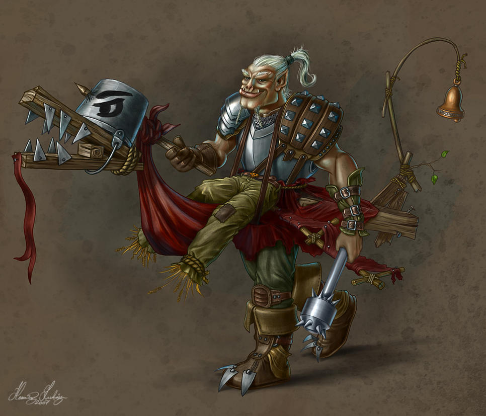 Ảnh Warcraft 3 :  Hero và lính đội Orc (thổ dân) Stinky_the_half_orc_by_henning