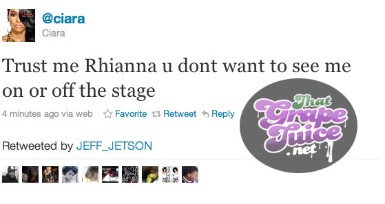 Rihanna/Ciara Twitter feud  Ciaratweet1