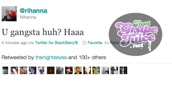 Rihanna/Ciara Twitter feud  Rihannatweet2