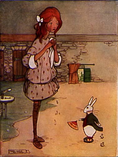 Lewis Carroll - oeuvres (Alice..., Miroir, Snark...) Alice-attwell-rabbitstarted