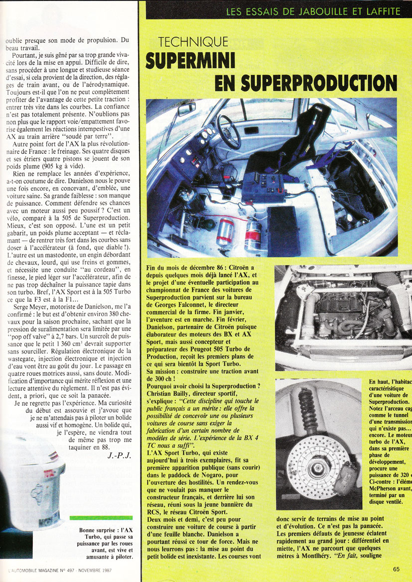 Essai presse - Ax Superproduction L'automobile n°497 Mag1_3