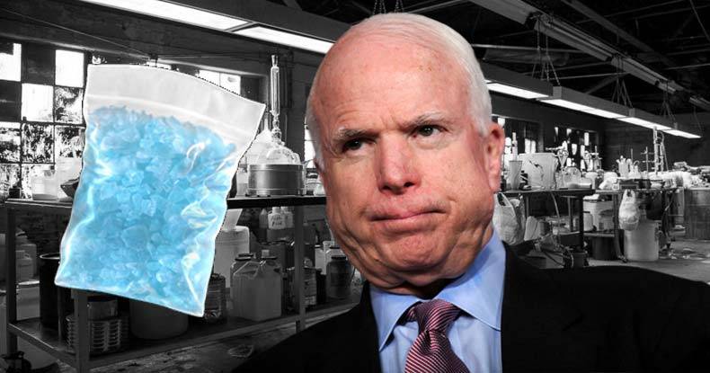 Even in the shadows..  all will be revealed! Anti-Drug-Sen.-John-McCains-Fundraiser-Caught-Operating-Meth-Lab-Dealing-Heroin-Cocaine