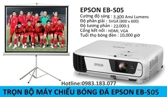 Thiết bị nghe nhìn: Bộ máy chiếu giá rẻ xem World Cup 2018 Combo-may-chieu-bong-da-epson-eb-s05