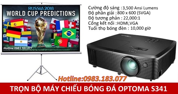 Thiết bị nghe nhìn: Bộ máy chiếu giá rẻ xem World Cup 2018 Combo-may-chieu-bong-da-optoma-s341