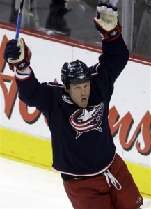 Chicago Tribune Columbus-blue-jackets-raffi-torres-celebrates-his-game-winning-goal-against-the-nashville-predators-during-the-third-period-of-an-nhl-hockey-game-tuesday-march-31-2009-in-columbus-ohio-ap-217x300