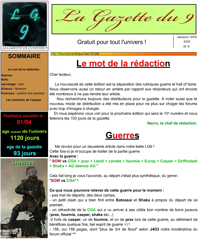 la sortie de la gazette ! - Page 3 LG9-1