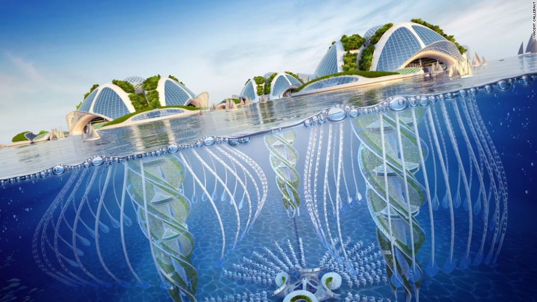 This Architect Designed A Self-Sustaining Underwater Eco-Village 5O