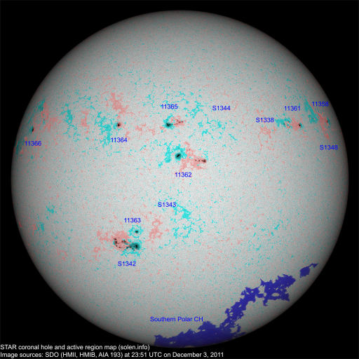 La mancha solar AR1363 está creciendo rápidamente Charmap