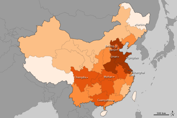 Mapa satelital muestra la polución causada por aerosoles en China Chinapm2-5_msr_2008-10