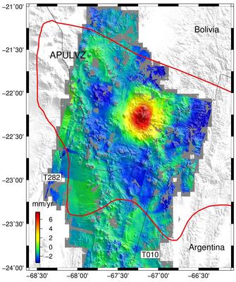 La acumulación de magma entre Chile, Argentina y Bolivia forma un "sombrero" único Sombrero-uplift-south-america