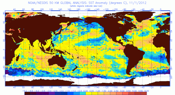 Caída de nivel del mar mundial  causada por el fenomeno "La Niña" Anomnight.current-e1352010046573