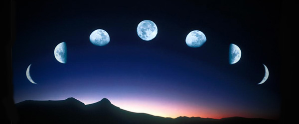 Fases de la Luna de la Tierra,  los ciclos lunares mensuales (Infografía) Lunar-phases