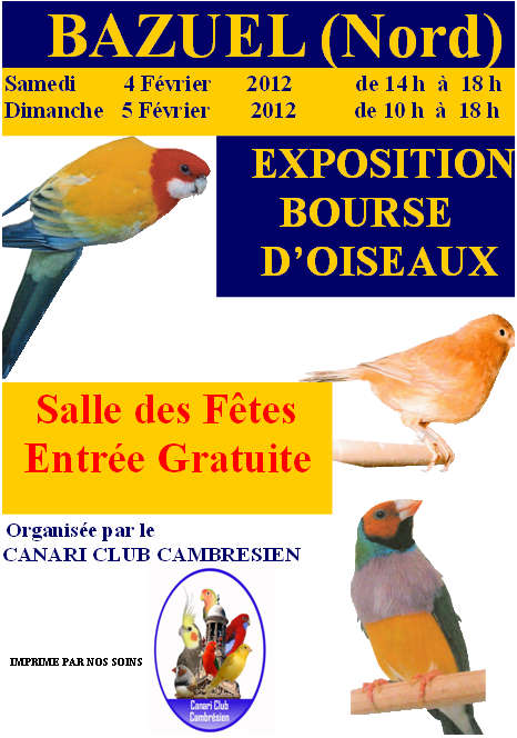 EXPOSITION-BOURSE A BAZUEL (59) les 4 et 5 Février 2012 BAZUEL%202012