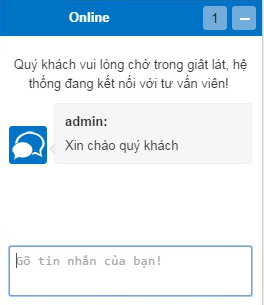 Hỗ trợ trực tuyến trên website Client