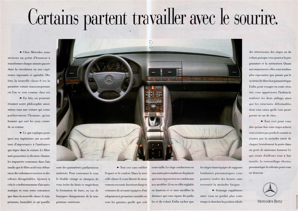 [Photos] Publicité Mercedes-Benz - tous modèles   - Page 2 Pub-MercedesClasseS-1991-1