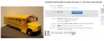 Freightliner School Bus US siku 3731 272928252631327