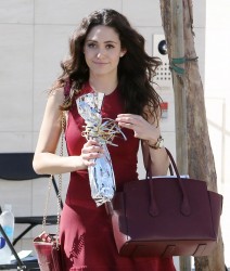 Emmy Rossum - leaving a birthday party at Milk Studios in Ho 8ac467351948111