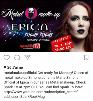 Actualité de Simone Simons: Metal Make Up 2a295c533396915