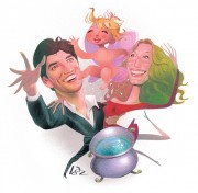 Caricatures. Sakis, Katia, Anastasia E2a673109226966