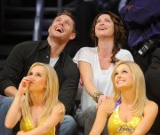 Nov 24, 2010 - Danneel Harris and Jensen Ackles at Lakers Game in Los Angeles Bbcef2108348250