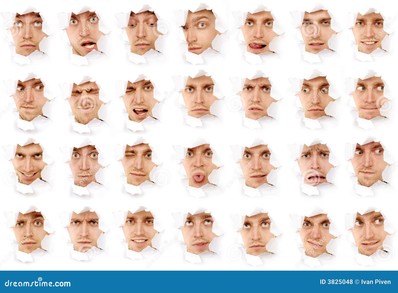 [Jeu] Association d'images - Page 3 Visages-de-l-homme-dans-un-trou-de-papier-3825048