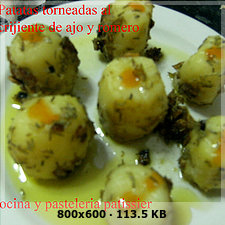 PATATAS TORNEADAS AL CRUJIENTE DE AJO Y ROMERO (ACOMPAÑAMIENTO) 53407a5f2b3dadfdb67808ca0122efb5o