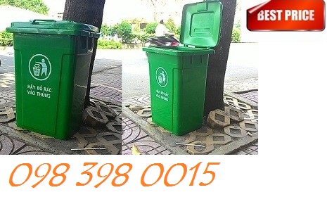 Thùng rác nhựa HDPE 90 lít nắp 90-1