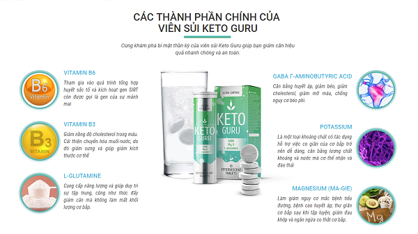 Quảng cáo, giới thiệu dịch vụ: Review Viên sủi giảm cân Keto Guru có tốt không chi tiết nhất Vien-sui-giam-can-Keto-Guru-3