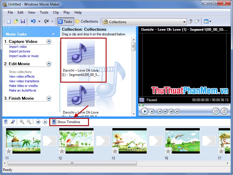 Làm video, album ảnh bằng Windows Movie Maker Show-timeline_043719