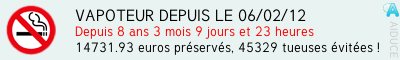 24H00 sans toucher la "tueuse" . Mais besoin d'un coup de main... Bobo75