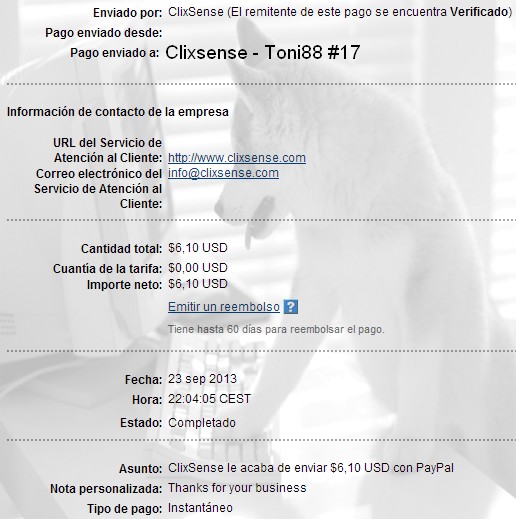 17º pago de CLIXSENSE 6,10$ Clixsense17