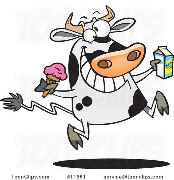 Images de nombres - Page 40 Cartoon-dairy-cow-with-ice-cream-and-milk-by-ron-leishman-11561