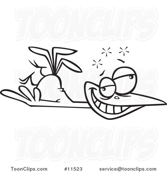 Images de nombres - Page 38 Cartoon-tipsy-bird-black-and-white-outline-by-ron-leishman-11523