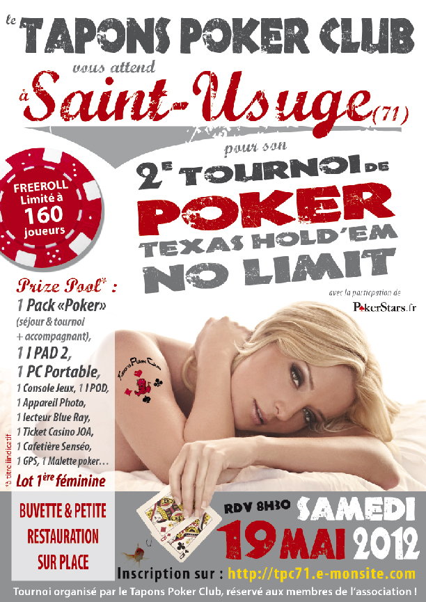 2eme Tournois du Tapons Poker Club !! Affiche