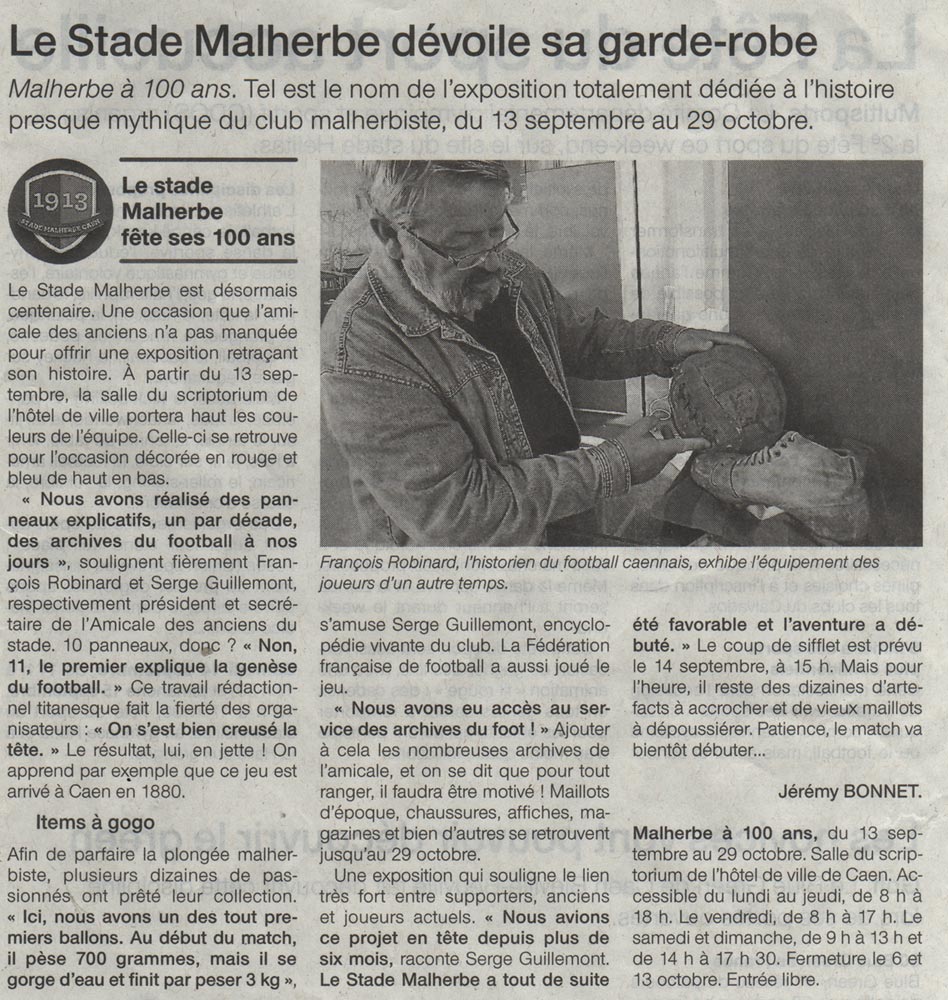 Le centenaire du Stade Malherbe 1913-2013 - Page 5 Of12-09-2013