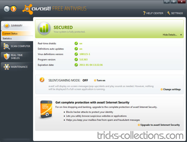 حصري avast Free Antivirus 5 مع سريال صالح إلى غاية 2012 Avast-5-free-antivirus-final