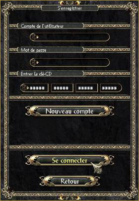 .: FaQ Sacred - Compte Multijoueur :. Connexion_compte