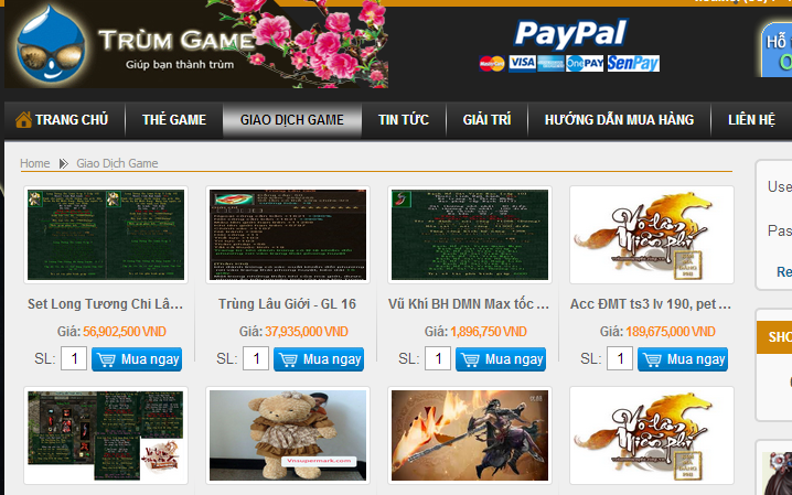 MUA THẺ GAME ONLINE THANH TOÁN QUA VISA/MASTERCRAD W18B0pAo