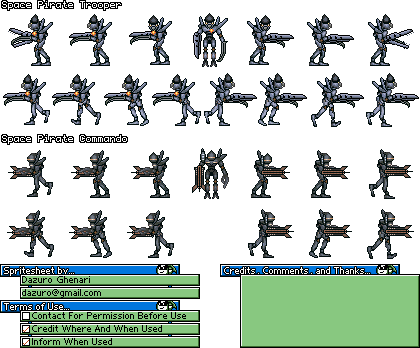 SPRITES! Dazuro_metroidprime2-spacepirates_sheet