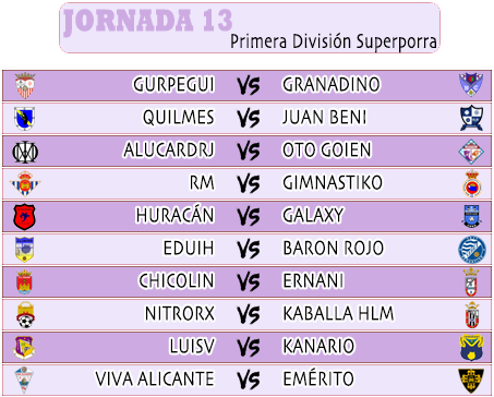 :: Pronósticos Jornada 13 (16-17 Noviembre) :: JORNADA13PRIMERA2020