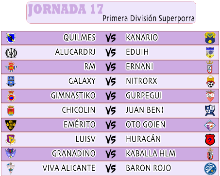 :: Pronósticos Jornada 17 (14-15 Diciembre) :: JORNADA17PRIMERA2020