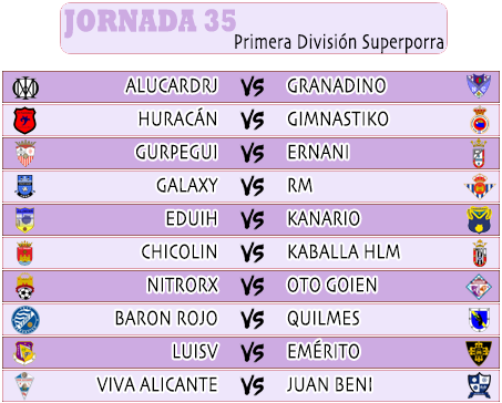 :: Pronósticos Jornada 35 (7-10 Julio) :: JORNADA35PRIMERA2020