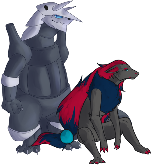 Smith the Aggron and Jude the Zoroark (Stark Team) Smithnjude2