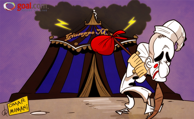 LOL @ goal.com cartoon: Clown Ranieri fired from Inter Circus 175727