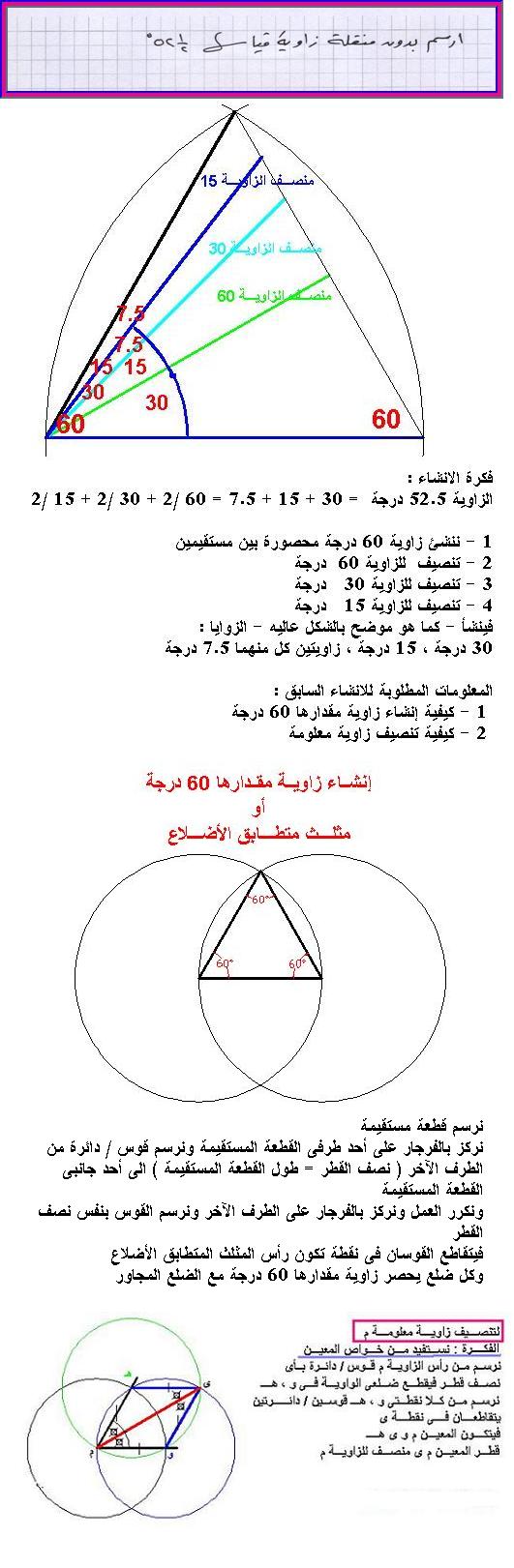 الإنشاءات الهندسية: سؤال+فكرة الحل+طريقة الإنشاء 45529