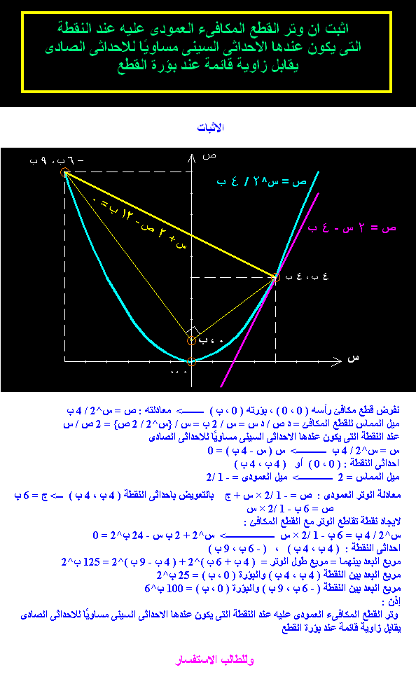 معادلة القطع الزائد hyperbola 66852