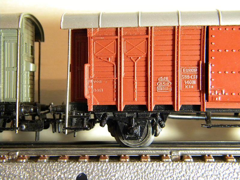 Gedeckter Güterwagen mit Bremserhaus K3 der SBB, Märklin #4605 10222055hl