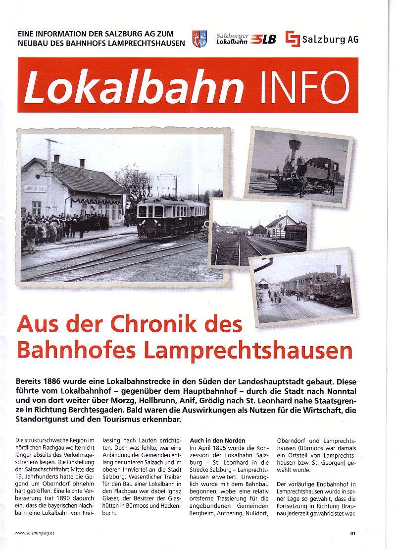 Bahnhof Lamprechtshausen: Aus der Chronik 10993072ze