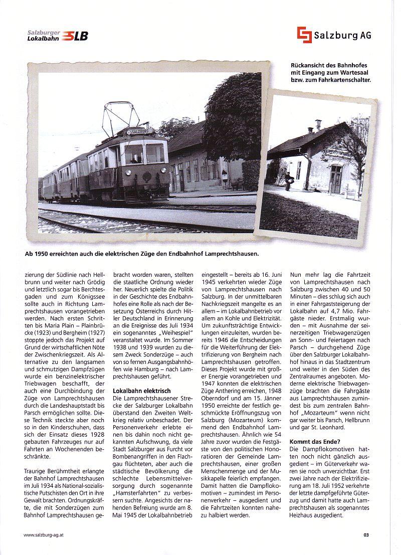 Bahnhof Lamprechtshausen: Aus der Chronik 10993075ib